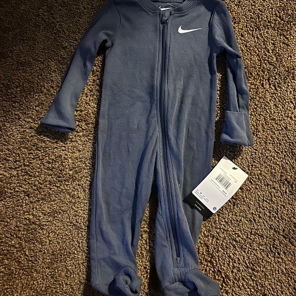 Nike Blue Footed One Piece with Full-Length Zipper